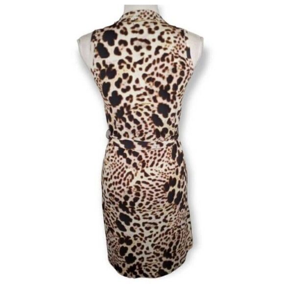 LEVEL EIGHT BROWN, CREAM, & BLACK LEOPARD PRINT  DRESS SZ.S EUC.  GORGEOUS DRESS - Picture 4 of 5